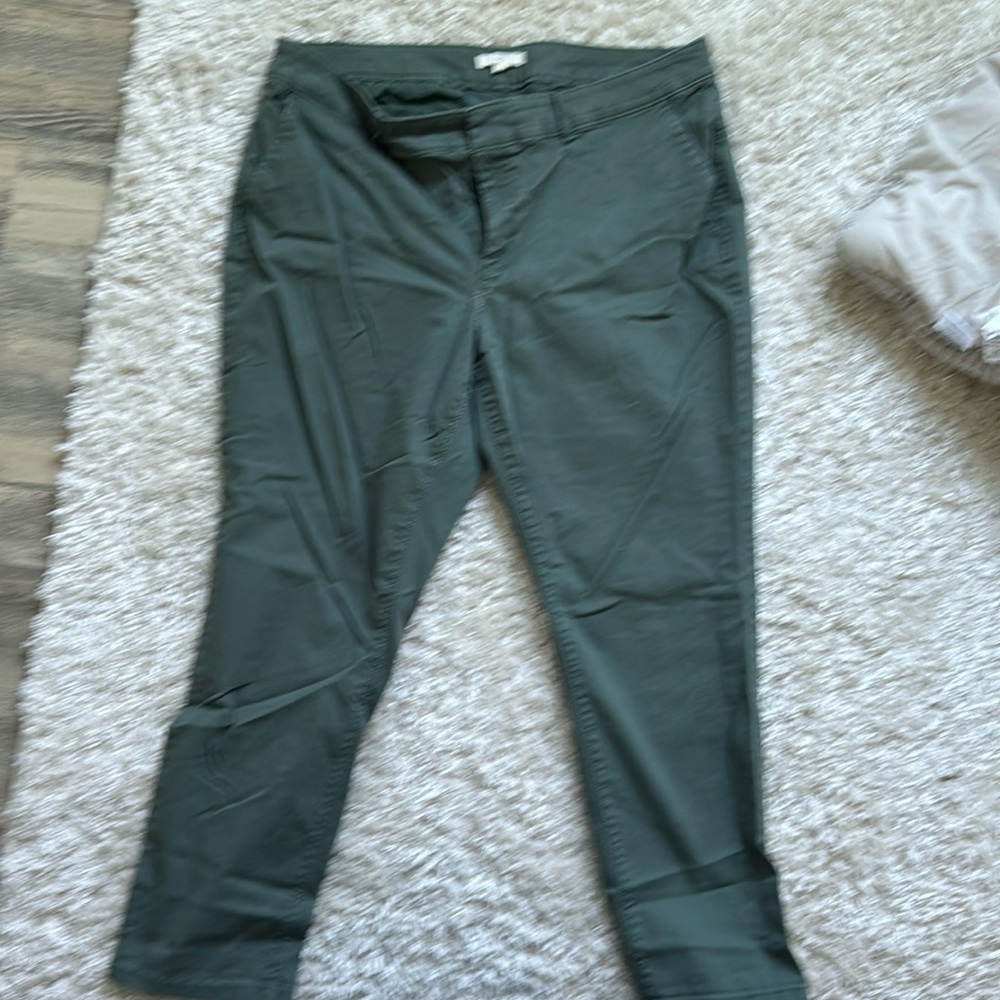 Loft, green chinos slim, 18
